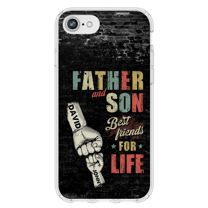 Custom Personalized Father Phone Case - Upto 5 Children - Father's Day Gift Idea from Sons/Daughters - Father And Son/Daughter Best Friends For Life - Case for iPhone/Samsung