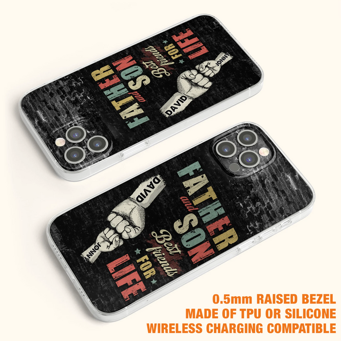 Custom Personalized Father Phone Case - Upto 5 Children - Father's Day Gift Idea from Sons/Daughters - Father And Son/Daughter Best Friends For Life - Case for iPhone/Samsung