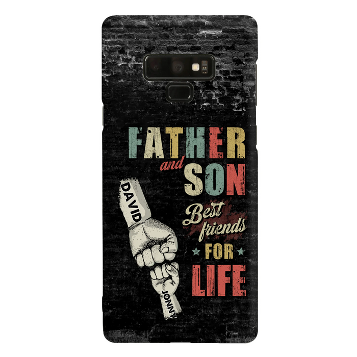 Custom Personalized Father Phone Case - Upto 5 Children - Father's Day Gift Idea from Sons/Daughters - Father And Son/Daughter Best Friends For Life - Case for iPhone/Samsung
