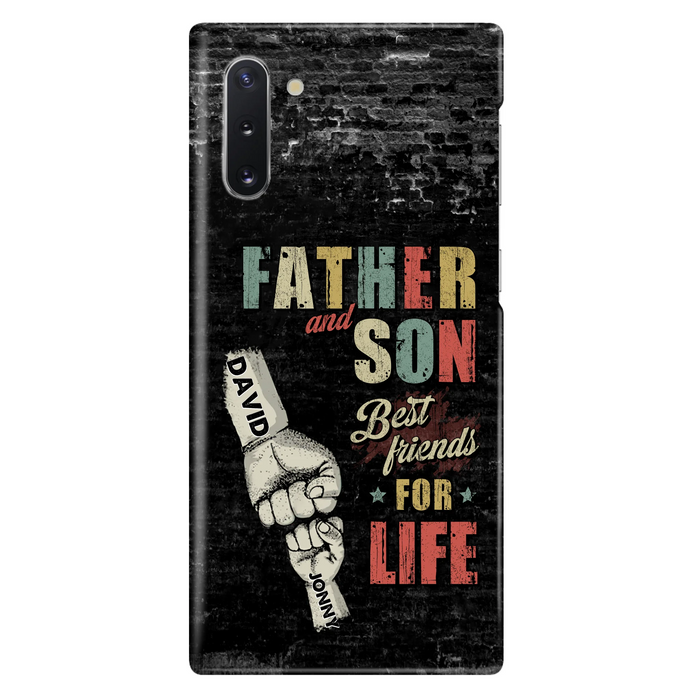 Custom Personalized Father Phone Case - Upto 5 Children - Father's Day Gift Idea from Sons/Daughters - Father And Son/Daughter Best Friends For Life - Case for iPhone/Samsung