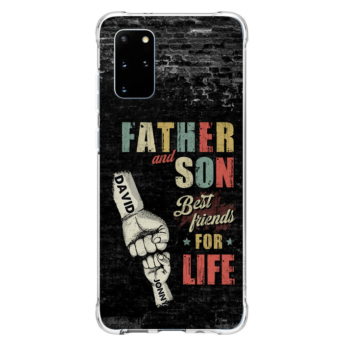 Custom Personalized Father Phone Case - Upto 5 Children - Father's Day Gift Idea from Sons/Daughters - Father And Son/Daughter Best Friends For Life - Case for iPhone/Samsung