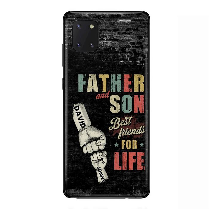 Custom Personalized Father Phone Case - Upto 5 Children - Father's Day Gift Idea from Sons/Daughters - Father And Son/Daughter Best Friends For Life - Case for iPhone/Samsung