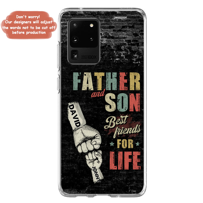 Custom Personalized Father Phone Case - Upto 5 Children - Father's Day Gift Idea from Sons/Daughters - Father And Son/Daughter Best Friends For Life - Case for iPhone/Samsung