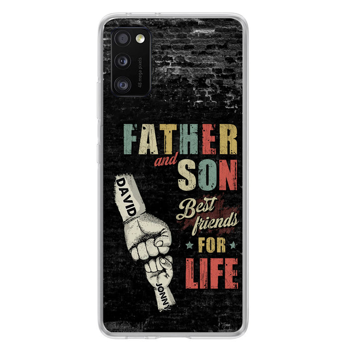 Custom Personalized Father Phone Case - Upto 5 Children - Father's Day Gift Idea from Sons/Daughters - Father And Son/Daughter Best Friends For Life - Case for iPhone/Samsung