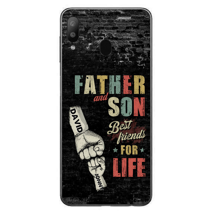 Custom Personalized Father Phone Case - Upto 5 Children - Father's Day Gift Idea from Sons/Daughters - Father And Son/Daughter Best Friends For Life - Case for iPhone/Samsung