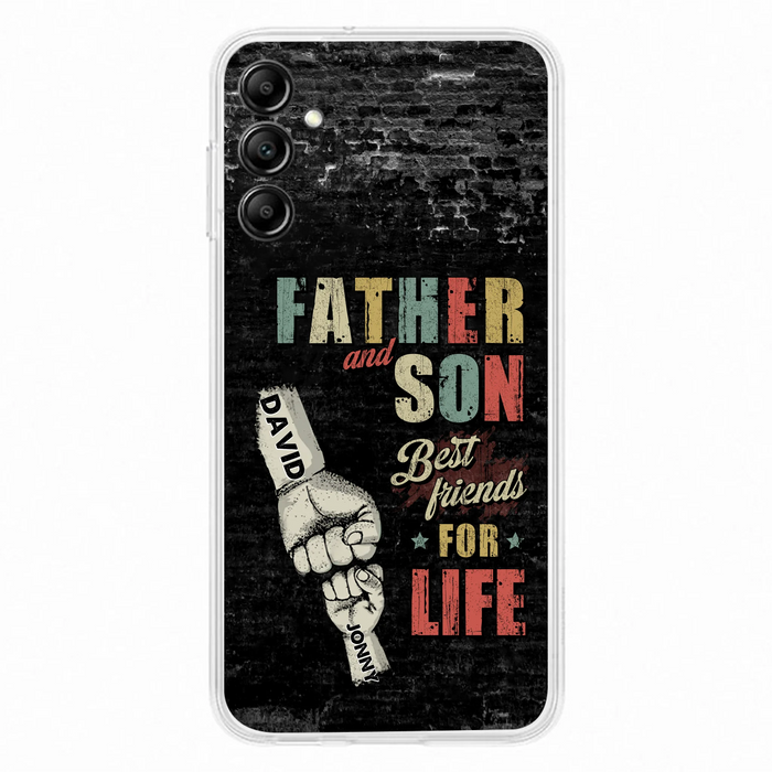 Custom Personalized Father Phone Case - Upto 5 Children - Father's Day Gift Idea from Sons/Daughters - Father And Son/Daughter Best Friends For Life - Case for iPhone/Samsung
