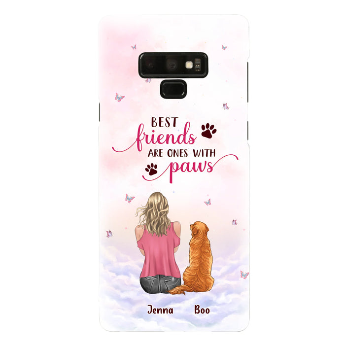 Custom Personalized Dog Mom Phone Case - Upto 5 Dogs - Mother's Day Gift Idea For Dog Lovers - Best Friends Are Ones With Paws - Case for iPhone/Samsung