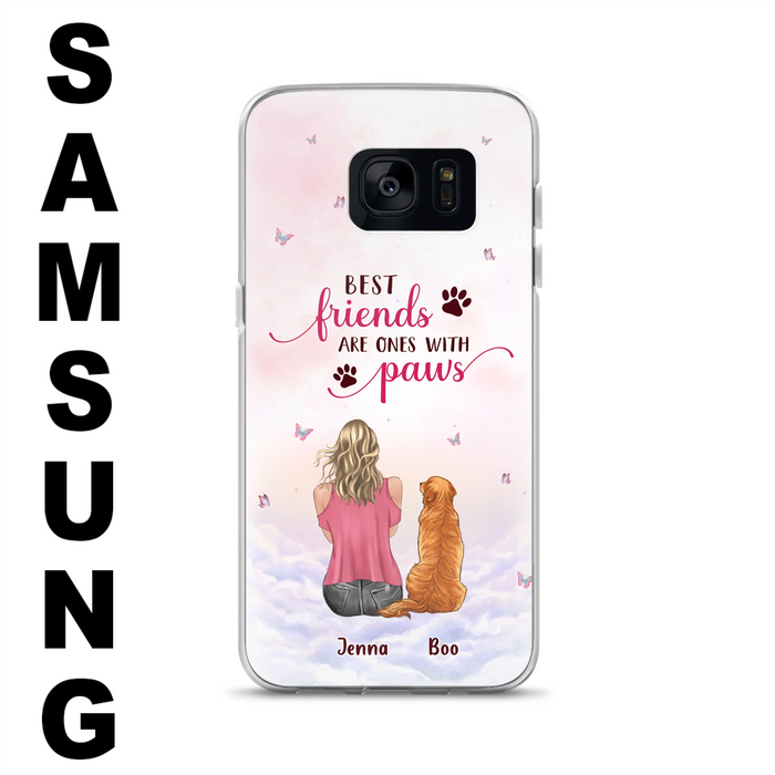 Custom Personalized Dog Mom Phone Case - Upto 5 Dogs - Mother's Day Gift Idea For Dog Lovers - Best Friends Are Ones With Paws - Case for iPhone/Samsung