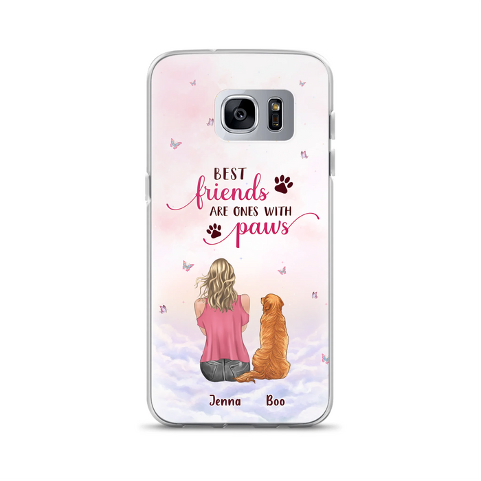 Custom Personalized Dog Mom Phone Case - Upto 5 Dogs - Mother's Day Gift Idea For Dog Lovers - Best Friends Are Ones With Paws - Case for iPhone/Samsung
