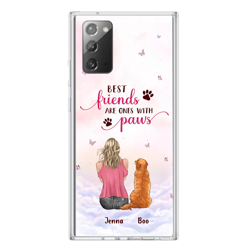 Custom Personalized Dog Mom Phone Case - Upto 5 Dogs - Mother's Day Gift Idea For Dog Lovers - Best Friends Are Ones With Paws - Case for iPhone/Samsung
