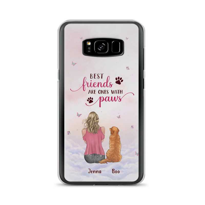 Custom Personalized Dog Mom Phone Case - Upto 5 Dogs - Mother's Day Gift Idea For Dog Lovers - Best Friends Are Ones With Paws - Case for iPhone/Samsung