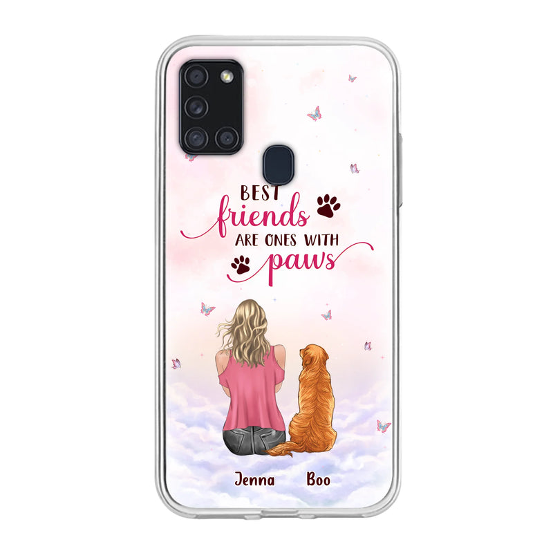 Custom Personalized Dog Mom Phone Case - Upto 5 Dogs - Mother's Day Gift Idea For Dog Lovers - Best Friends Are Ones With Paws - Case for iPhone/Samsung