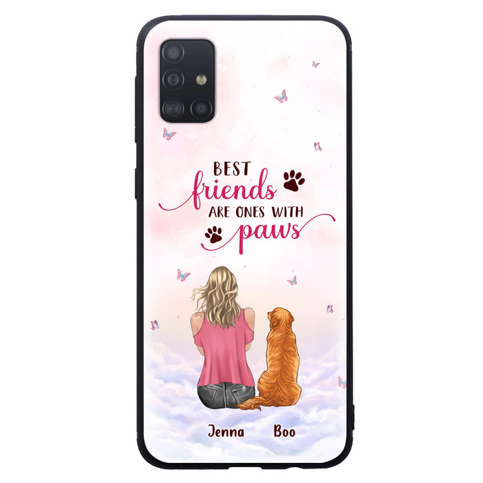 Custom Personalized Dog Mom Phone Case - Upto 5 Dogs - Mother's Day Gift Idea For Dog Lovers - Best Friends Are Ones With Paws - Case for iPhone/Samsung
