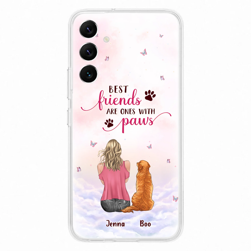 Custom Personalized Dog Mom Phone Case - Upto 5 Dogs - Mother's Day Gift Idea For Dog Lovers - Best Friends Are Ones With Paws - Case for iPhone/Samsung