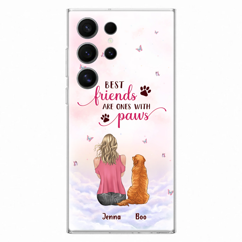 Custom Personalized Dog Mom Phone Case - Upto 5 Dogs - Mother's Day Gift Idea For Dog Lovers - Best Friends Are Ones With Paws - Case for iPhone/Samsung