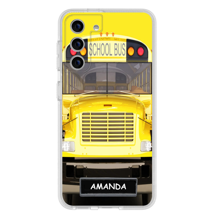 Custom Personalized School Bus Phone Case - Gift Idea For School Bus Lovers - Case For iPhone, Samsung and Xiaomi