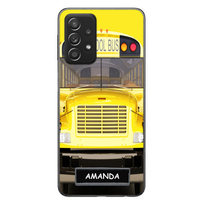 Custom Personalized School Bus Phone Case - Gift Idea For School Bus Lovers - Case For iPhone, Samsung and Xiaomi