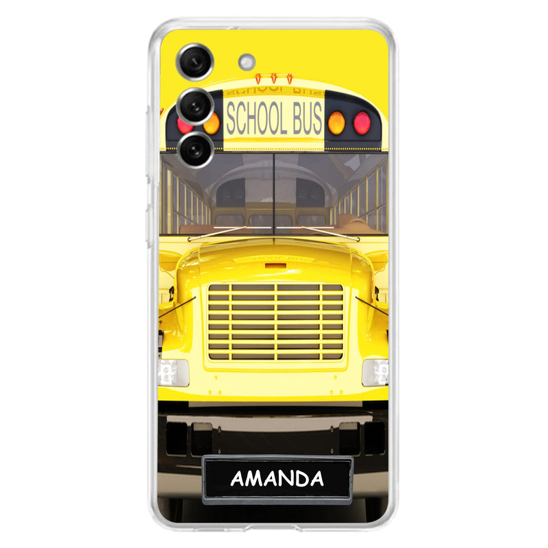 Custom Personalized School Bus Phone Case - Gift Idea For School Bus Lovers - Case For iPhone, Samsung and Xiaomi