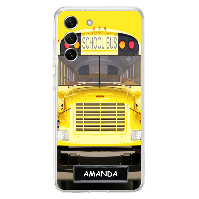 Custom Personalized School Bus Phone Case - Gift Idea For School Bus Lovers - Case For iPhone, Samsung and Xiaomi
