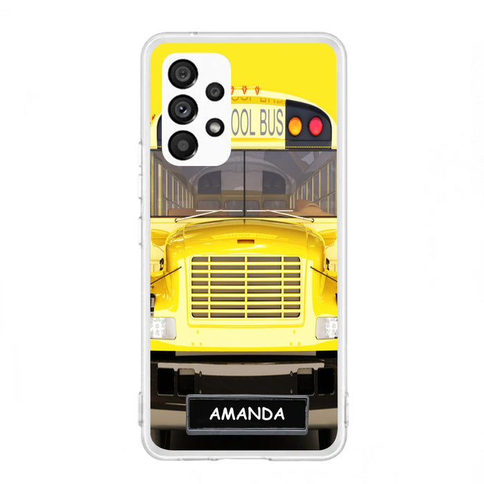 Custom Personalized School Bus Phone Case - Gift Idea For School Bus Lovers - Case For iPhone, Samsung and Xiaomi