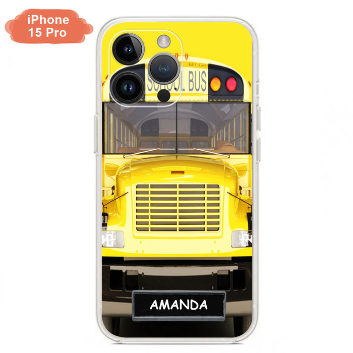 Custom Personalized School Bus Phone Case - Gift Idea For School Bus Lovers - Case For iPhone, Samsung and Xiaomi