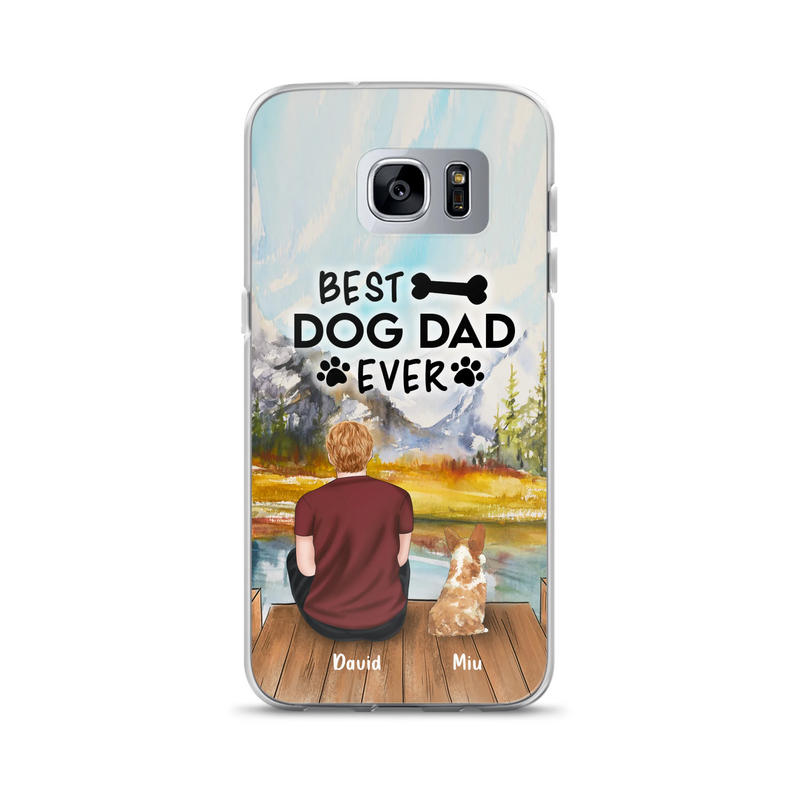 Personalized Dog Dad Phone Case - Up to 4 Dogs - Best Dog Dad Ever