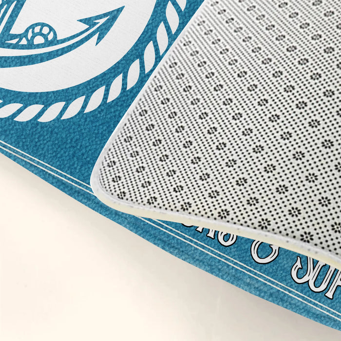 Personalized Mermaid & Sailor Doormat - Gift Idea For Couple - A Handsome Sailor And His Salty Mermaid Live Here