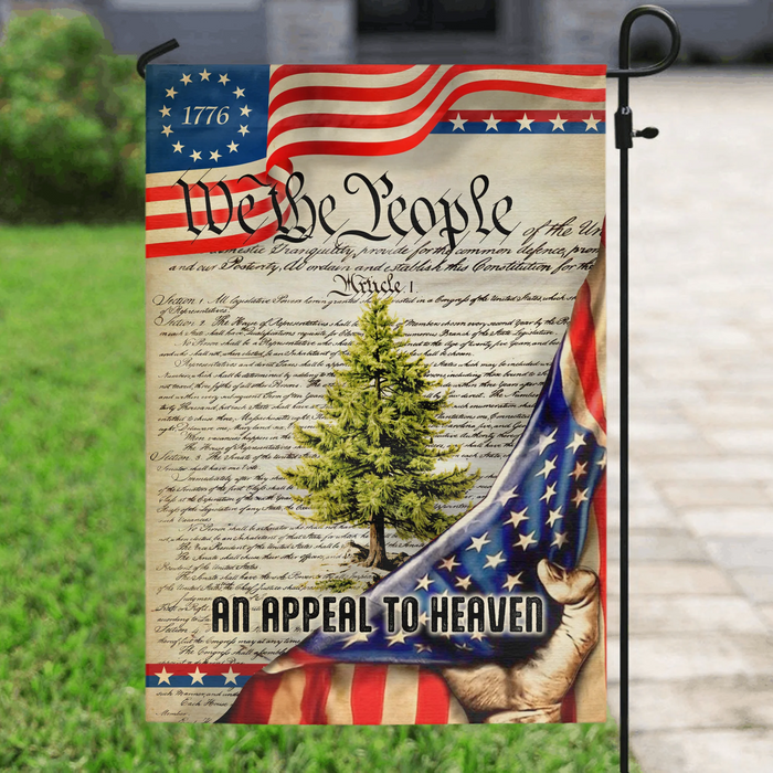 Patriot Flag Sign - Gifts For Veterans/ Patriots/ Memorial Day/ Independence Day - An Appeal To Heaven