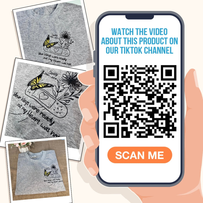 Personalized Memorial Embroidered T-Shirt/Sweater/Hoodie - Memorial Gift Idea - Always Loved Never Forgotten Forever Missed