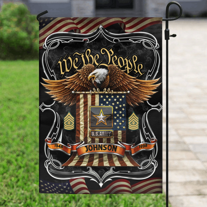 Personalized Family US Flag Sign - Gifts For Veterans/Patriots/Memorial Day/Independence Day - We The People