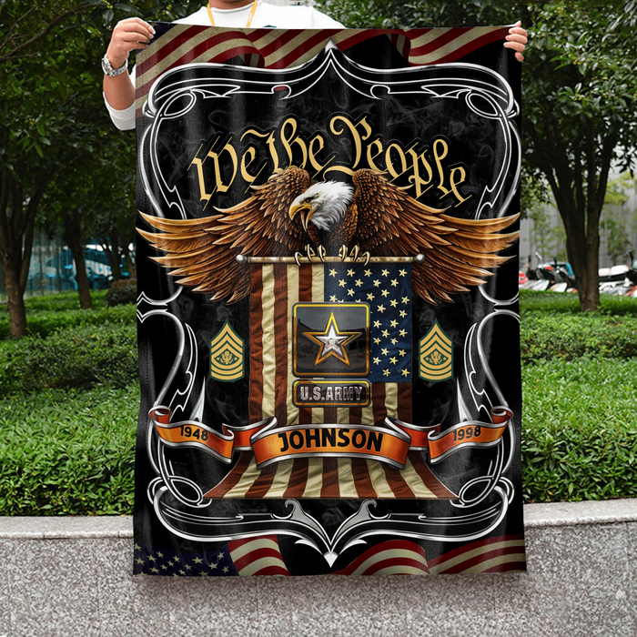 Personalized Family US Flag Sign - Gifts For Veterans/Patriots/Memorial Day/Independence Day - We The People