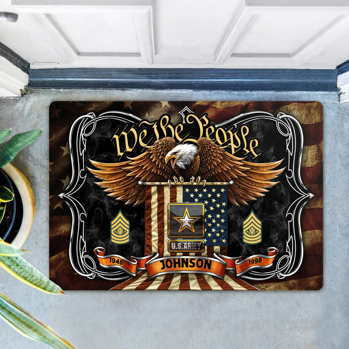 Personalized Family US Doormat - Gifts For Veterans/Patriots/Memorial Day/Independence Day - We The People