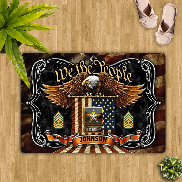 Personalized Family US Doormat - Gifts For Veterans/Patriots/Memorial Day/Independence Day - We The People