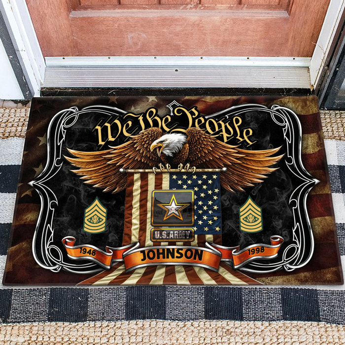 Personalized Family US Doormat - Gifts For Veterans/Patriots/Memorial Day/Independence Day - We The People