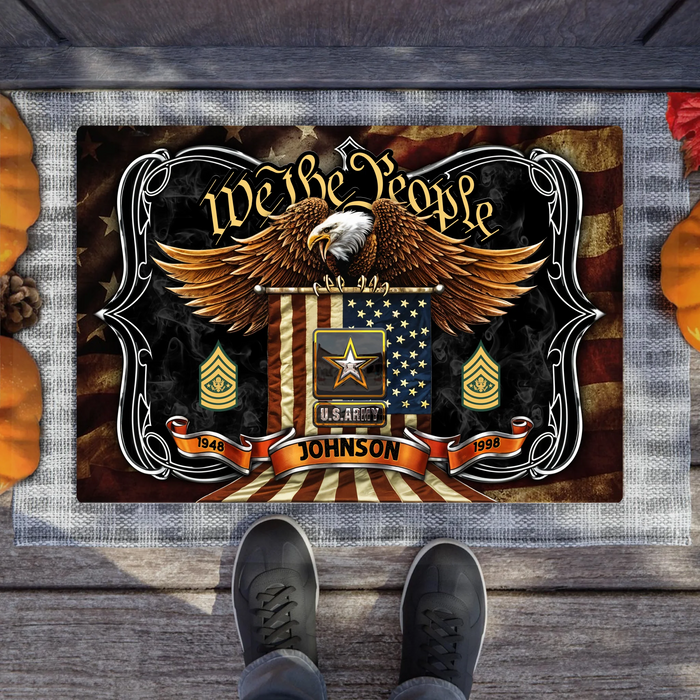 Personalized Family US Doormat - Gifts For Veterans/Patriots/Memorial Day/Independence Day - We The People