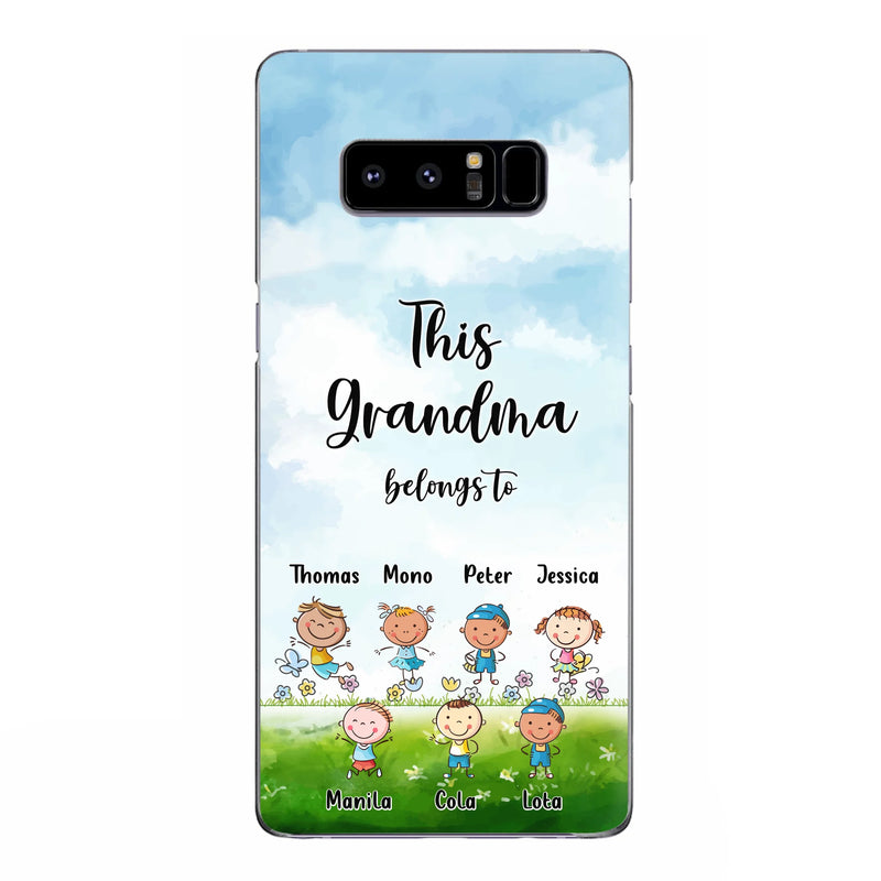 Custom Personalized Grandma Phone Case - Gift Idea For Grandma/Mother's Day - Upto 7 Kids - This Grandma Belongs To - Case For iPhone & Samsung
