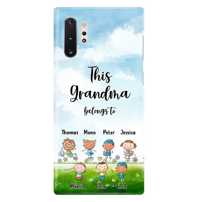 Custom Personalized Grandma Phone Case - Gift Idea For Grandma/Mother's Day - Upto 7 Kids - This Grandma Belongs To - Case For iPhone & Samsung
