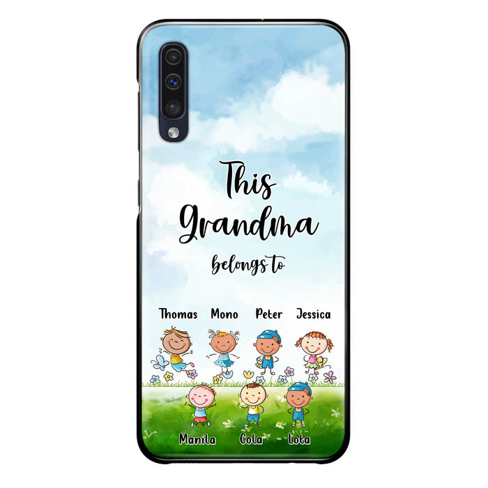 Custom Personalized Grandma Phone Case - Gift Idea For Grandma/Mother's Day - Upto 7 Kids - This Grandma Belongs To - Case For iPhone & Samsung