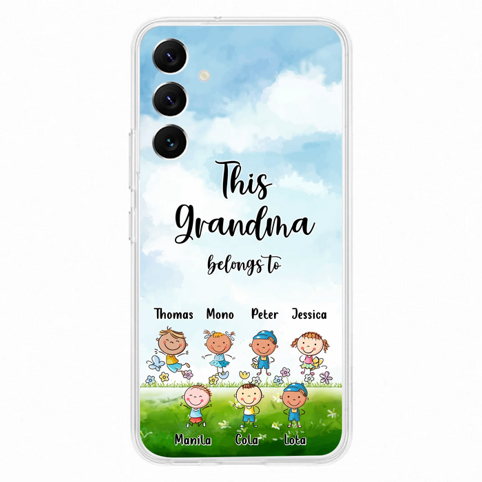 Custom Personalized Grandma Phone Case - Gift Idea For Grandma/Mother's Day - Upto 7 Kids - This Grandma Belongs To - Case For iPhone & Samsung