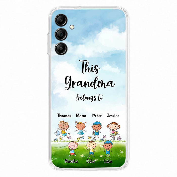 Custom Personalized Grandma Phone Case - Gift Idea For Grandma/Mother's Day - Upto 7 Kids - This Grandma Belongs To - Case For iPhone & Samsung