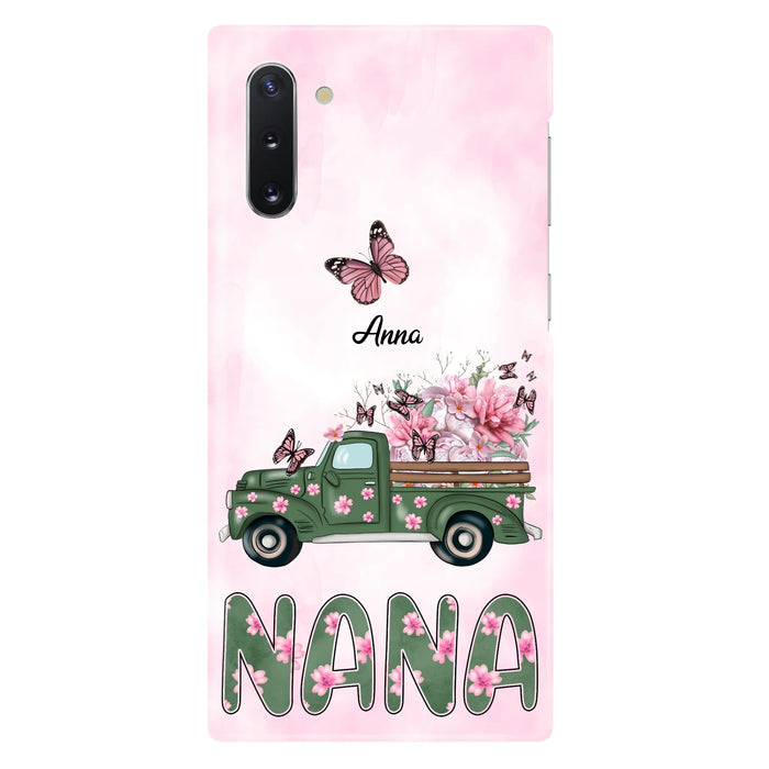 Custom Personalized Nana Phone Case - Gift Idea For Grandma/Mother's Day - Upto 12 Butterflies - Nana - Case For iPhone & Samsung