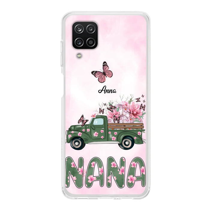 Custom Personalized Nana Phone Case - Gift Idea For Grandma/Mother's Day - Upto 12 Butterflies - Nana - Case For iPhone & Samsung