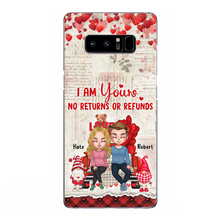 Custom Personalized Couple Truck Phone Case - Gift For Couple - Mother's Day Gift For Wife From Husband - I Am Yours No Returns Or Refunds - Case For iPhone And Samsung
