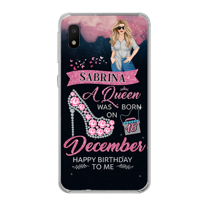 Custom Personalized Birthday Queen Phone Case - Gift Idea For Friends/Birthday - A Queen Was Born - Case for iPhone/Samsung