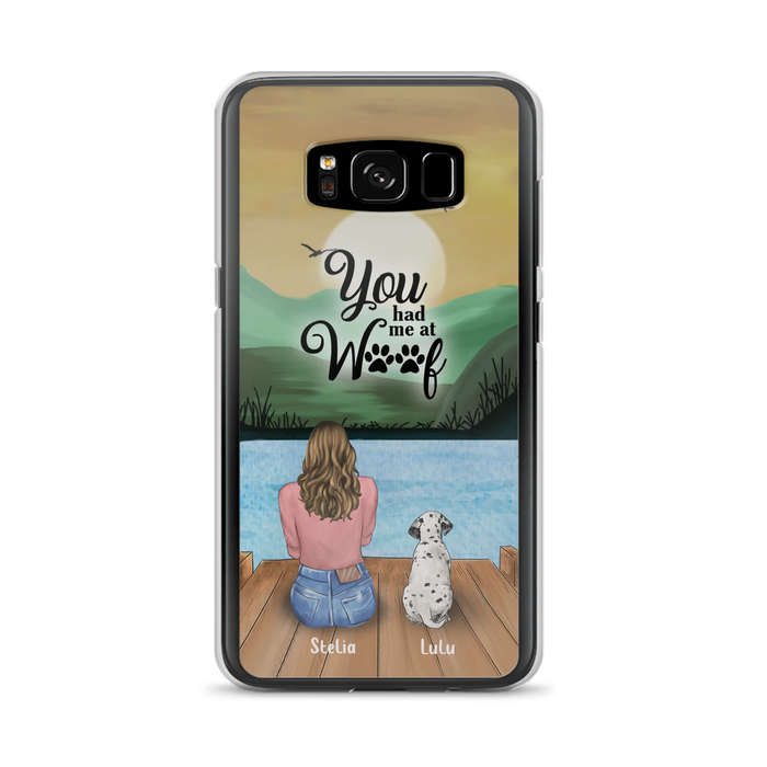 Personalized Dog Mom Phone Case - Gifts For Dog Lover With Up to 4 Dogs - You Had Me At Woof - The New Version for iPhone 16 Series