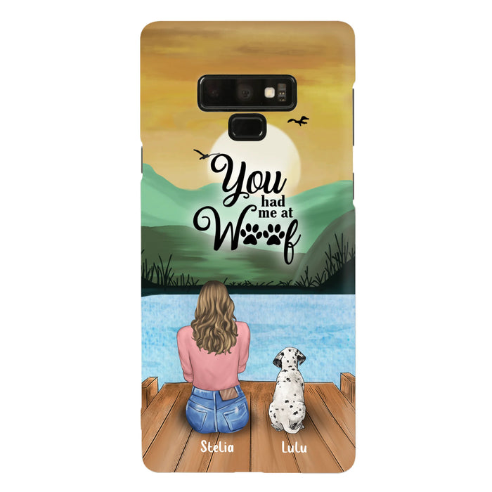 Personalized Dog Mom Phone Case - Gifts For Dog Lover With Up to 4 Dogs - You Had Me At Woof - The New Version for iPhone 16 Series