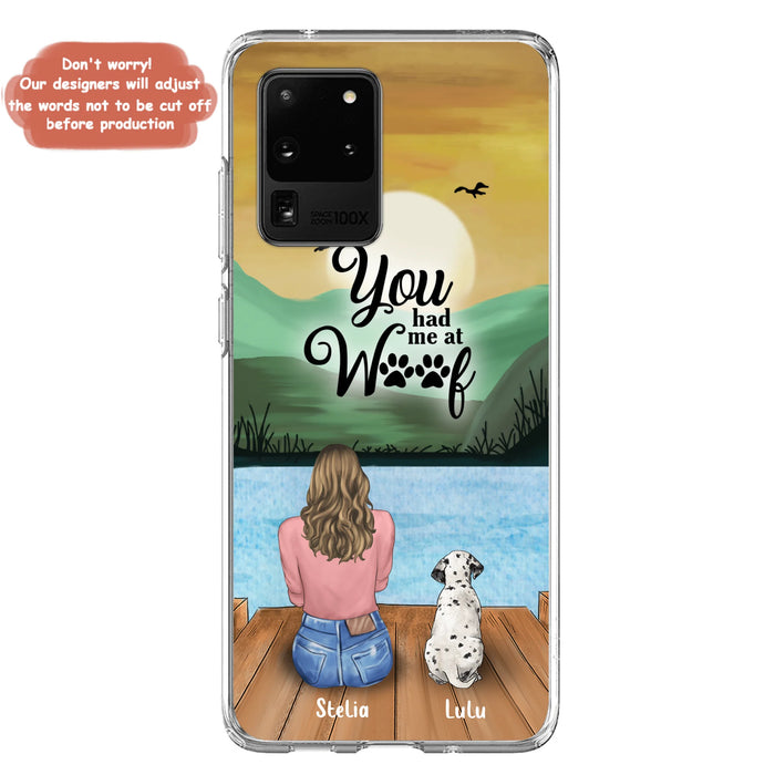 Personalized Dog Mom Phone Case - Gifts For Dog Lover With Up to 4 Dogs - You Had Me At Woof - The New Version for iPhone 16 Series