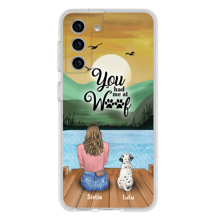 Personalized Dog Mom Phone Case - Gifts For Dog Lover With Up to 4 Dogs - You Had Me At Woof - The New Version for iPhone 16 Series