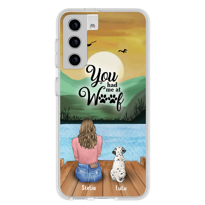 Personalized Dog Mom Phone Case - Gifts For Dog Lover With Up to 4 Dogs - You Had Me At Woof - The New Version for iPhone 16 Series