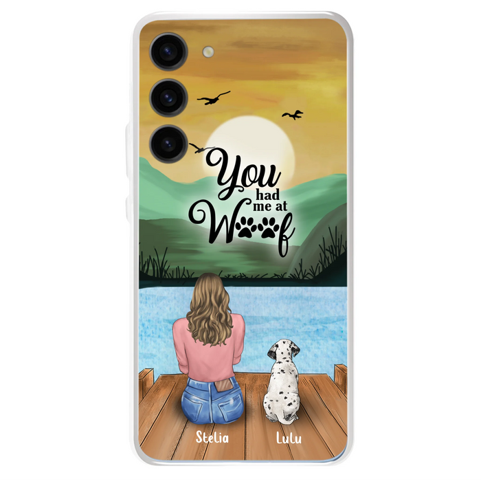 Personalized Dog Mom Phone Case - Gifts For Dog Lover With Up to 4 Dogs - You Had Me At Woof - The New Version for iPhone 16 Series